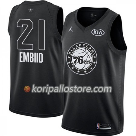 Philadelphia 76ers Joel Embiid 21 2018 All Star Jordan Brand Musta Miesten Pelipaidat Swingman 